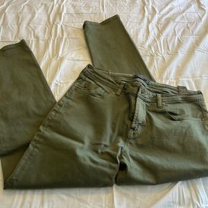 Liverpool Bryant Slim Straight Fit Jeans, 36x32, Olive Green